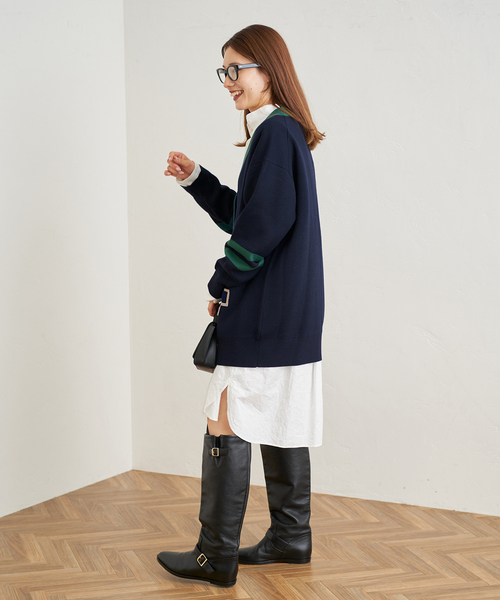 FRAMeWORK（フレームワーク）の「レタードカーディガン（カーディガン/ボレロ・レディース・スミクロ/ネイビー・FREE）」の11枚目の写真