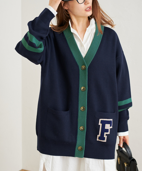 FRAMeWORK（フレームワーク）の「レタードカーディガン（カーディガン/ボレロ・レディース・スミクロ/ネイビー・FREE）」の13枚目の写真