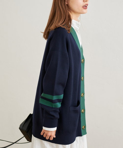 FRAMeWORK（フレームワーク）の「レタードカーディガン（カーディガン/ボレロ・レディース・スミクロ/ネイビー・FREE）」の16枚目の写真