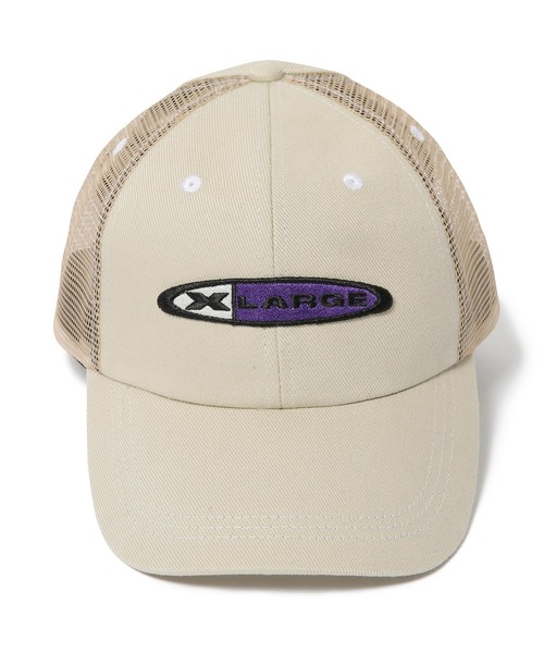 XLARGE（エクストララージ）の「OVAL LOGO MESH CAP（キャップ・メンズ・ベージュ/オリーブ/ブラック・ONE SIZE）」の4枚目の写真