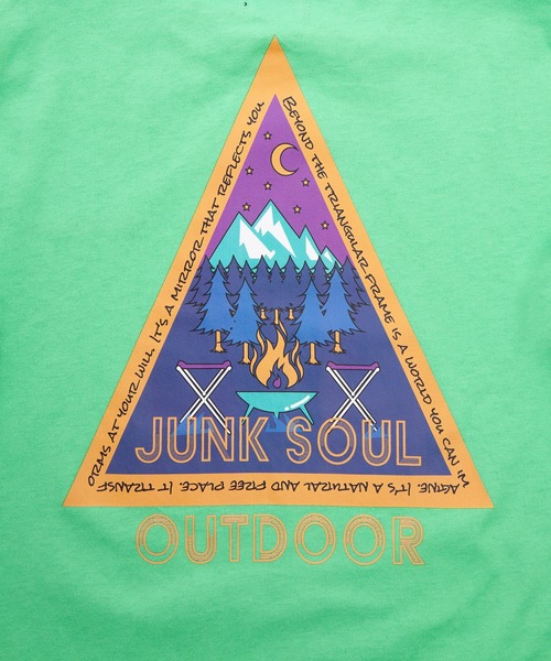 JUNKSOUL(ジャンクソウル)の「100%コットン カラフルTAKIBIトライアングル ロングTシャツ(M4)(Tシャツ/カットソー・キッズ・ライム/ブラック・100/110/120/130/140/150/160)」の11枚目の写真