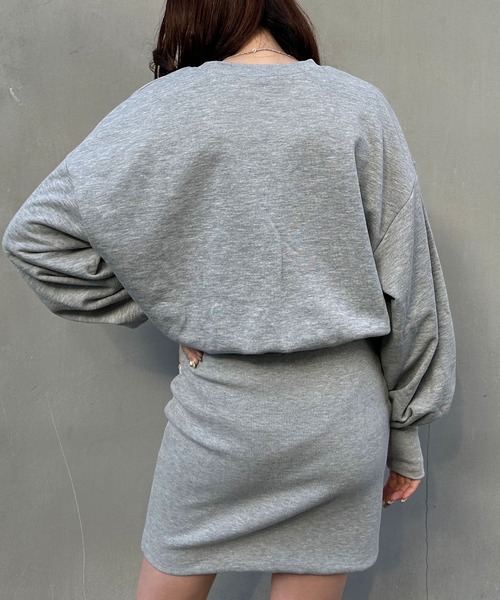 INGNI（イング）の「胸ロゴチュニックワンピース（チュニック・レディース・グレー/アイボリー/ブラック・M）」の5枚目の写真