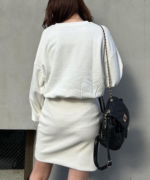 INGNI（イング）の「胸ロゴチュニックワンピース（チュニック・レディース・グレー/アイボリー/ブラック・M）」の10枚目の写真