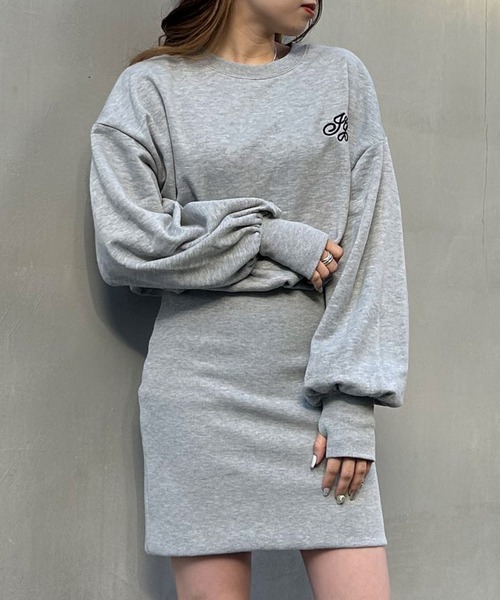 INGNI（イング）の「胸ロゴチュニックワンピース（チュニック・レディース・グレー/アイボリー/ブラック・M）」の4枚目の写真