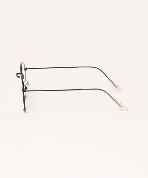 Futier land（フューティアランド）の「スリムフレームラウンド伊達メガネ（メガネ・レディース・ゴールド/ブラック/シルバー・FREE）」の7枚目の写真