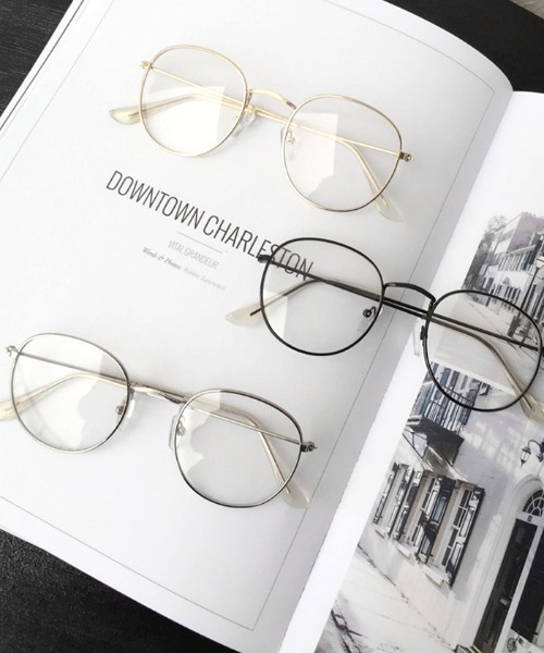 Futier land（フューティアランド）の「スリムフレームラウンド伊達メガネ（メガネ・レディース・ゴールド/ブラック/シルバー・FREE）」の11枚目の写真