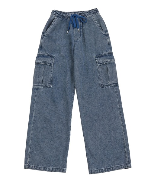 PUNYUS（プニュズ）の「デニムカーゴパンツ（デニムパンツ・レディース・ブラック/ライトブルー・1/2/3/4）」の9枚目の写真