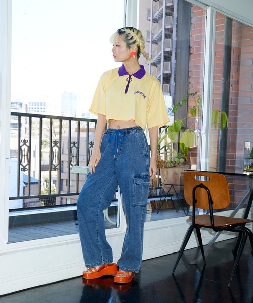 PUNYUS（プニュズ）の「デニムカーゴパンツ（デニムパンツ・レディース・ブラック/ライトブルー・1/2/3/4）」の20枚目の写真