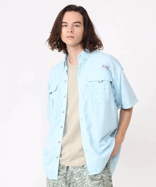 Columbia（コロンビア）の「【Columbia】BAHAMA II S/S SHIRT（シャツ/ブラウス・メンズ・ブラック/ホワイト/モスグリーン/ライトグレー/ライトブルー・LARGE/MEDIUM/SMALL）」の5枚目の写真