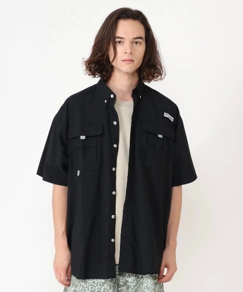 Columbia（コロンビア）の「【Columbia】BAHAMA II S/S SHIRT（シャツ/ブラウス・メンズ・ブラック/ホワイト/モスグリーン/ライトグレー/ライトブルー・LARGE/MEDIUM/SMALL）」の2枚目の写真