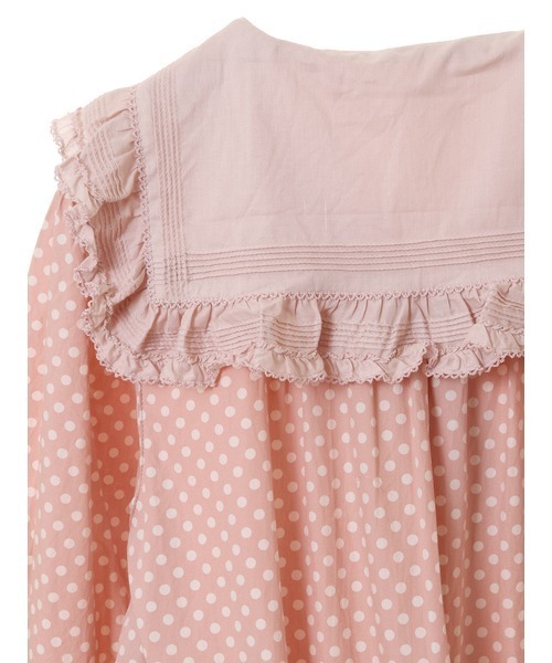 PINK HOUSE（ピンクハウス）の「水玉プリントセーラーワンピース