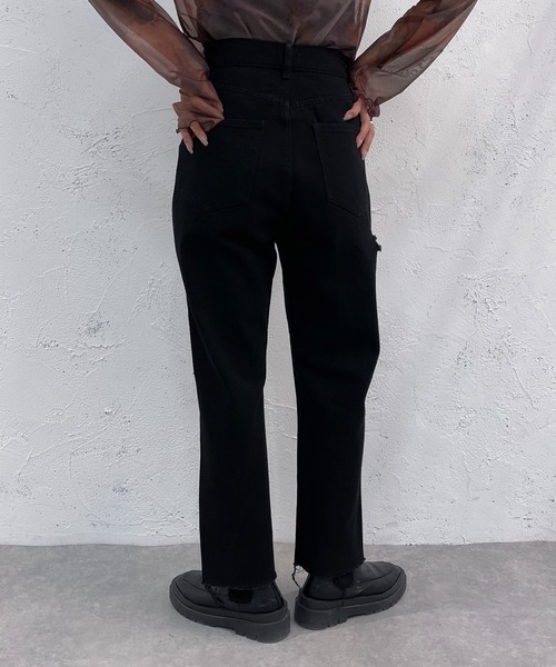 apres jour mignon（アプレジュールミニョン）の「ダメージデニム【ZOZOTOWN限定アイテム】（デニムパンツ・レディース・ブルー/インディゴブルー/ブラック・MEDIUM/LARGE/X-LARGE/SMALL）」の21枚目の写真