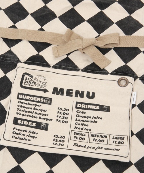 BAYFLOW(ベイフロー)の「BF DINERエプロン(エプロン・レディース・レッド/ブラック・0)」の7枚目の写真