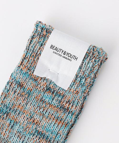 BEAUTY&YOUTH UNITED ARROWS（ビューティーアンドユースユナイテッドアローズ）の「ローゲージ ミックス レギュラー ソックス（ソックス/靴下・メンズ・コバルトブルー/イエロー/ブラック・FREE）」の4枚目の写真