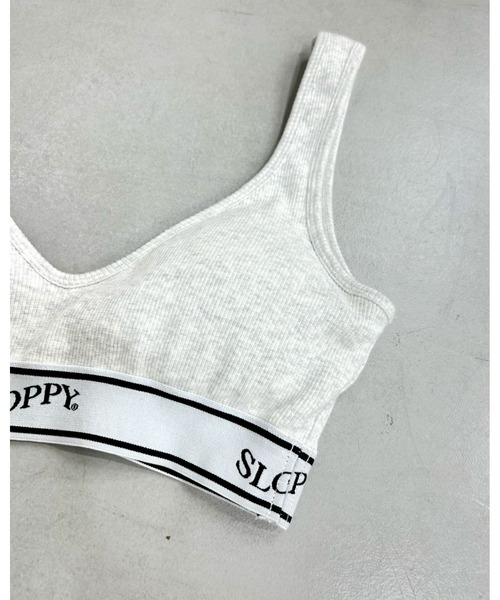 WHO'S WHO gallery(フーズフーギャラリー)の「SLOPPY ラインゴムブラレット(タンクトップ・レディース・ライトグレー/ブラック/オフホワイト・FREE)」の4枚目の写真