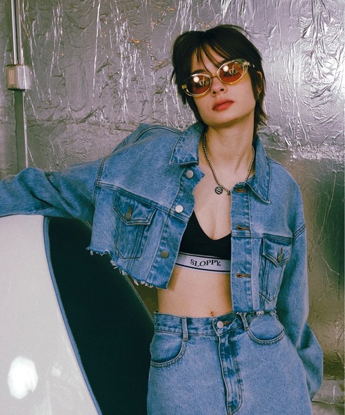 WHO'S WHO gallery(フーズフーギャラリー)の「SLOPPY ラインゴムブラレット(タンクトップ・レディース・ライトグレー/ブラック/オフホワイト・FREE)」の5枚目の写真