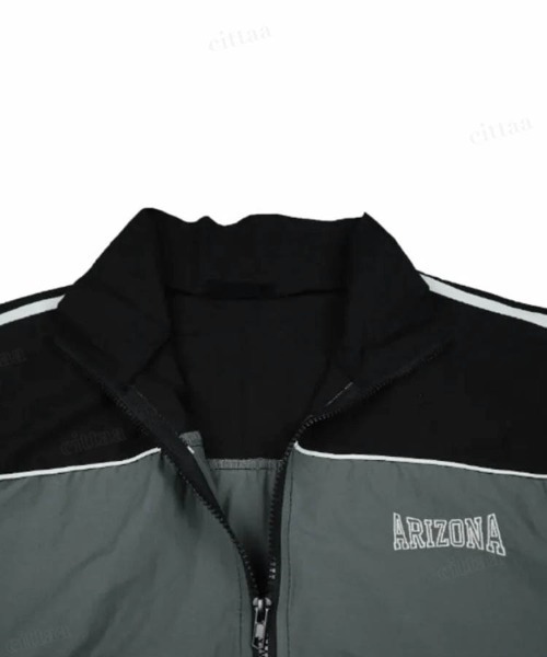 Dalfwin（ダールフィン）の「韓国ファッションARIZONA配色アノラックトラックジャケット（ブルゾン・レディース・ネイビー/カーキ・FREE）」の13枚目の写真