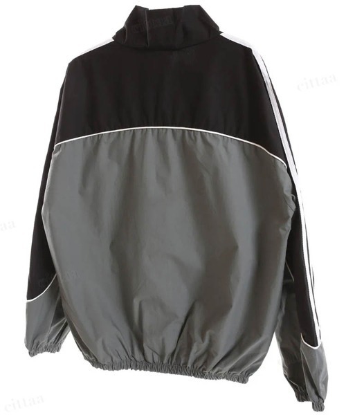 Dalfwin（ダールフィン）の「韓国ファッションARIZONA配色アノラックトラックジャケット（ブルゾン・レディース・ネイビー/カーキ・FREE）」の7枚目の写真