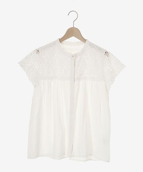 le.coeur blanc（ルクールブラン）の「エンブロイダリーレースフレンチブラウス（シャツ/ブラウス・レディース・ブラック/オフホワイト/イエロー・38）」の8枚目の写真