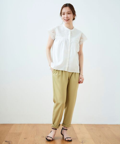 le.coeur blanc（ルクールブラン）の「エンブロイダリーレースフレンチブラウス（シャツ/ブラウス・レディース・ブラック/オフホワイト/イエロー・38）」の17枚目の写真