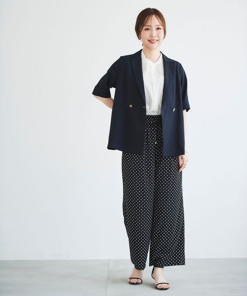 le.coeur blanc（ルクールブラン）の「エンブロイダリーレースフレンチブラウス（シャツ/ブラウス・レディース・ブラック/オフホワイト/イエロー・38）」の12枚目の写真