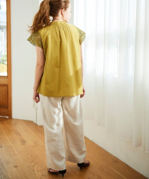 le.coeur blanc（ルクールブラン）の「エンブロイダリーレースフレンチブラウス（シャツ/ブラウス・レディース・ブラック/オフホワイト/イエロー・38）」の14枚目の写真