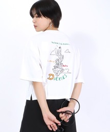 Dickies(ディッキーズ)イラストグラフィックプリント ワイドシルエット クロップドTシャツ レディース/半袖