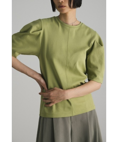 STYLEMIXER（スタイルミキサー）の「タックスリーブT（Tシャツ/カットソー・レディース・ライトベージュ/グリーン/ブラック/ホワイト・FREE）」の4枚目の写真