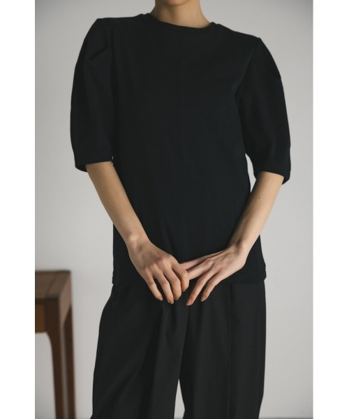 STYLEMIXER（スタイルミキサー）の「タックスリーブT（Tシャツ/カットソー・レディース・ライトベージュ/グリーン/ブラック/ホワイト・FREE）」の3枚目の写真