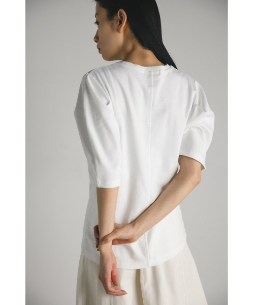 STYLEMIXER（スタイルミキサー）の「タックスリーブT（Tシャツ/カットソー・レディース・ライトベージュ/グリーン/ブラック/ホワイト・FREE）」の7枚目の写真