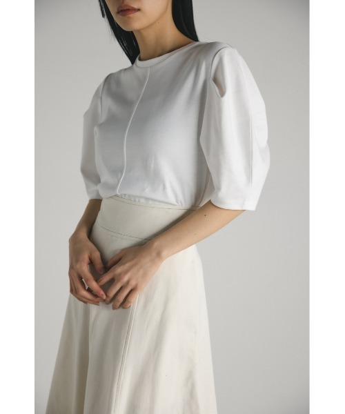 STYLEMIXER（スタイルミキサー）の「タックスリーブT（Tシャツ/カットソー・レディース・ライトベージュ/グリーン/ブラック/ホワイト・FREE）」の9枚目の写真