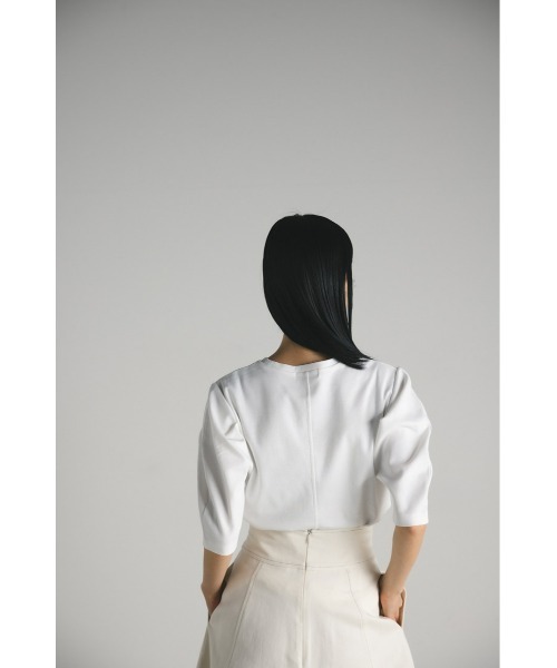 STYLEMIXER（スタイルミキサー）の「タックスリーブT（Tシャツ/カットソー・レディース・ライトベージュ/グリーン/ブラック/ホワイト・FREE）」の11枚目の写真