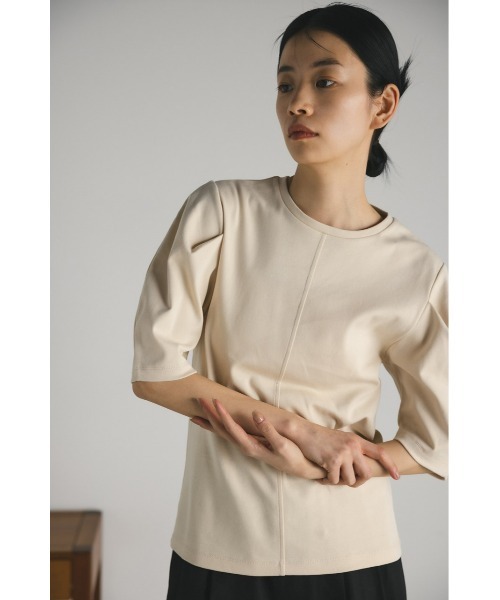 STYLEMIXER（スタイルミキサー）の「タックスリーブT（Tシャツ/カットソー・レディース・ライトベージュ/グリーン/ブラック/ホワイト・FREE）」の21枚目の写真