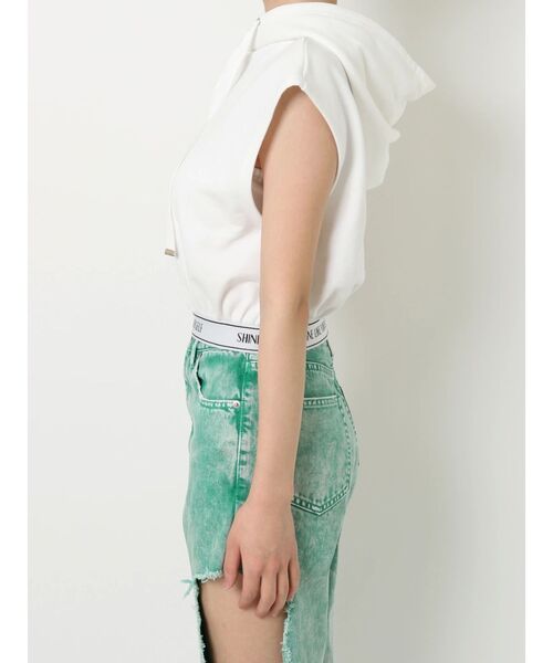 EVRIS（エヴリス）の「ロゴデザインコンパクトフーディ（スウェット・レディース・ブラック/ホワイト/グレー・FREE）」の19枚目の写真