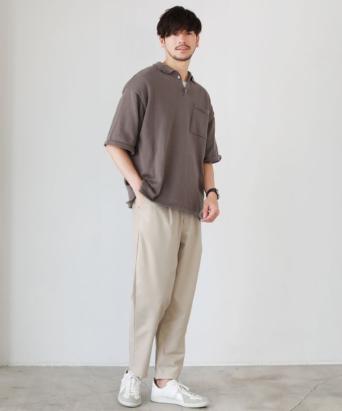 THE CASUAL(カジュアル)の「ウォッシャブルニットポロシャツ(ポロシャツ・メンズ・ブラック/グレー/ブルー/グリーン/モカ・L/M/XL)」の9枚目の写真