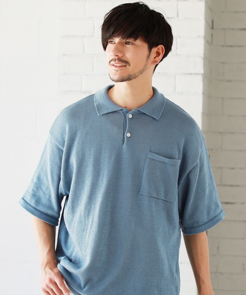THE CASUAL(カジュアル)の「ウォッシャブルニットポロシャツ(ポロシャツ・メンズ・ブラック/グレー/ブルー/グリーン/モカ・L/M/XL)」の16枚目の写真