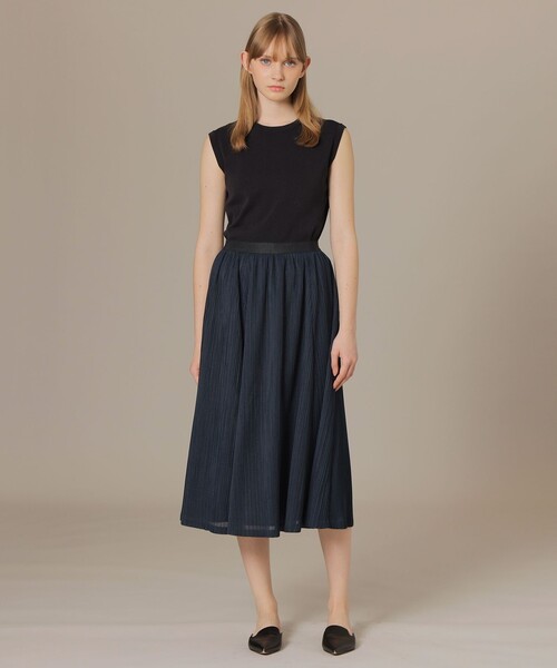 MACKINTOSH LONDON(マッキントッシュ ロンドン)の「ソフトコットンナイロンノースリーブニットプルオーバー(ニット/セーター・レディース・オフホワイト/ネイビー/ブルー系その他4・38)」の6枚目の写真