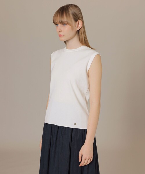 MACKINTOSH LONDON(マッキントッシュ ロンドン)の「ソフトコットンナイロンノースリーブニットプルオーバー(ニット/セーター・レディース・オフホワイト/ネイビー/ブルー系その他4・38)」の7枚目の写真