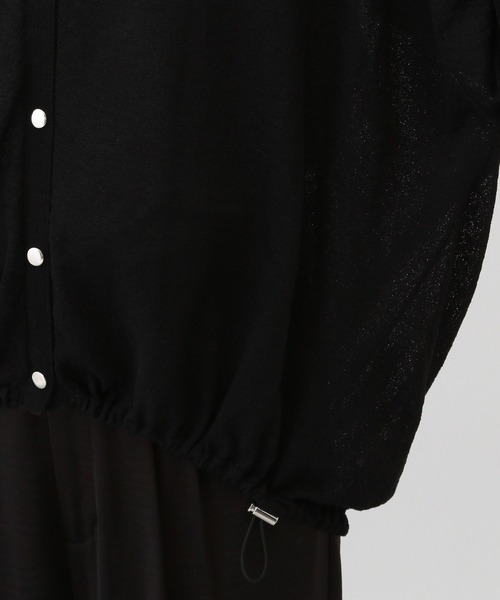 A part by（アパートバイ）の「ドロストシアーBIGカーディガン（カーディガン/ボレロ・レディース・アイボリー/ブラック/ライトブルー・FREE）」の22枚目の写真