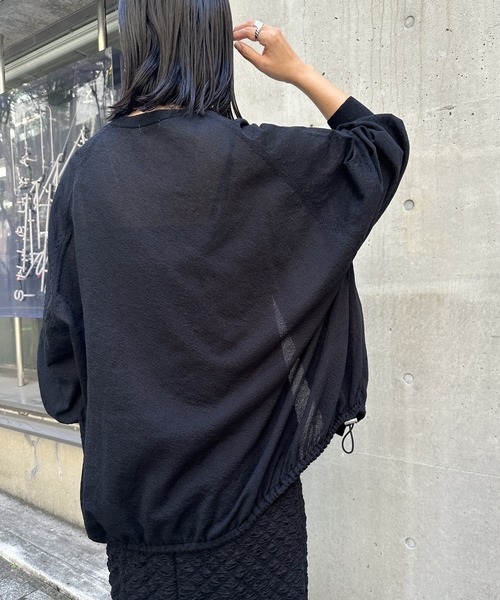 DES PRES コットン　シアー　黒 カーディガン ドロスト 大人のシアーカーディガンで完成度の高い着こなし - DRESS HERSELF