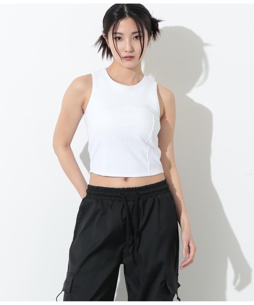 ANLIBERTY ANAP(アンリバティアナップ)の「アメリカンスリーブリブタンクトップ(タンクトップ・レディース・グリーン/ブラック/ホワイト・FREE)」の17枚目の写真