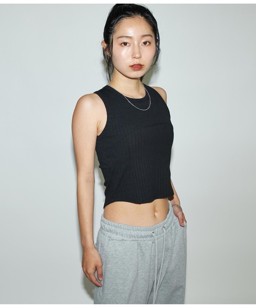 ANLIBERTY ANAP(アンリバティアナップ)の「アメリカンスリーブリブタンクトップ(タンクトップ・レディース・グリーン/ブラック/ホワイト・FREE)」の22枚目の写真