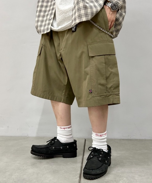 WHO'S WHO gallery(フーズフーギャラリー)の「COOPERパラシュートワイドショーツ(カーゴパンツ・メンズ・ホワイト/インディゴブルー/ネイビー/ベージュ/カーキ/ブラック・FREE)」の5枚目の写真