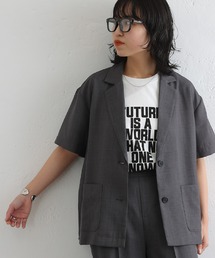 COLONY 2139 | リネンライク半袖ジャケットシャツ(テーラードジャケット)