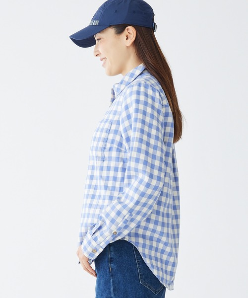 L.L.Bean(エルエルビーン)の「フェザー・ソフト・ツイル・シャツ、長袖 米国フィット・レギュラー(シャツ/ブラウス・レディース・ブルー系その他/グリーン系その他/コーラルピンク/オレンジ系その他・LARGE/SMALL/MEDIUM)」の14枚目の写真