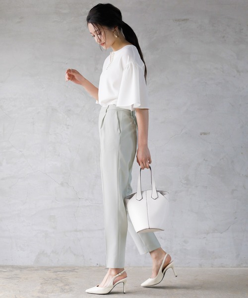 WHITE JOOLA(ホワイトジョーラ)の「【 洗濯機OK & 2wayストレッチ 】 抗菌マシンウォッシャブル・テーパードパンツ(その他パンツ・レディース・ライトグレー/ブラック・13号/11号/7号/9号)」の17枚目の写真