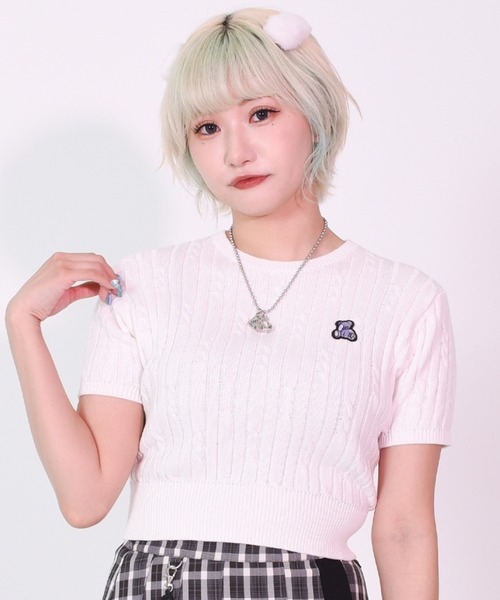 セール】『TRAVAS TOKYO/トラバス トーキョー』Cropped knit Tee