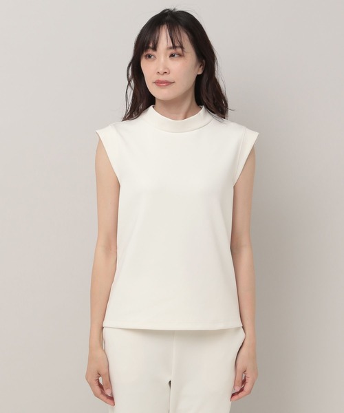 Elura（エルーラ）の「【ACTIVE】アクティブモックネックノースリ（Tシャツ/カットソー・レディース・オフホワイト/ブラック・LARGE/MEDIUM）」の11枚目の写真