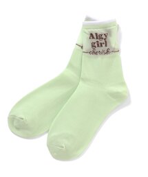 algy | フレンチロゴシースルークルーソックス(ソックス/靴下)