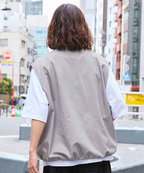 MSG（エムエスジー）の「ワンポイント刺繍ロゴワークベスト（ベスト・メンズ・ラベンダー/ブラウン/ベージュ系/ブラック/ブルーグレー/ライトベージュ・L/M/S/XL）」の15枚目の写真